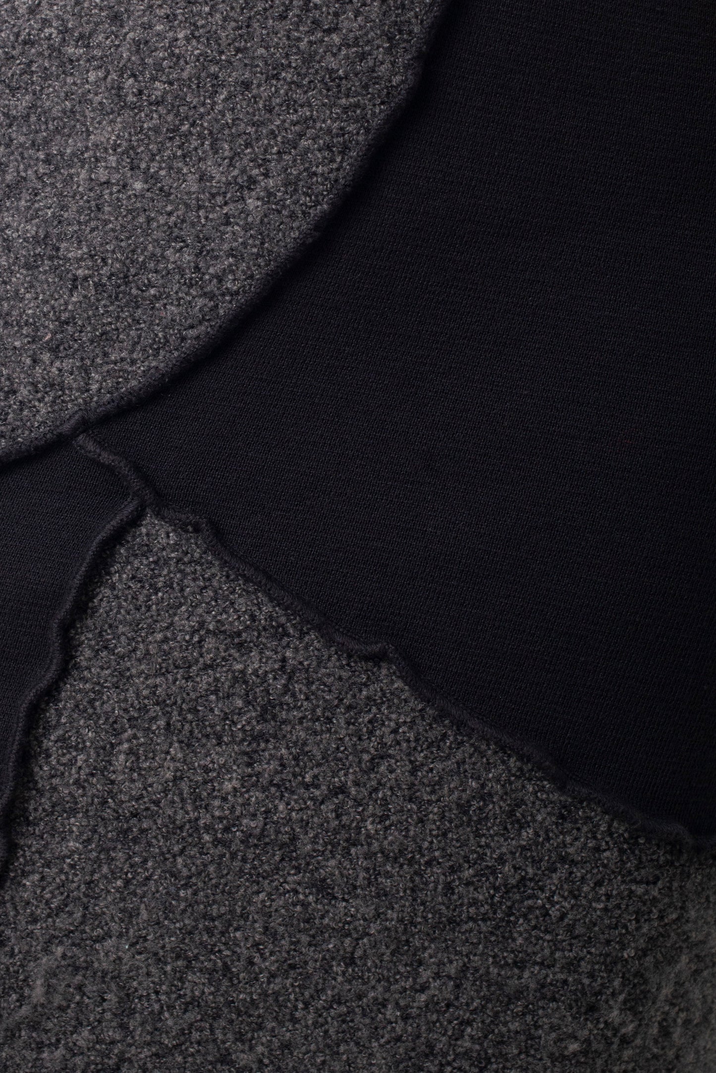 Helena van Haeren 2000's patchwork grey and black wool skirt