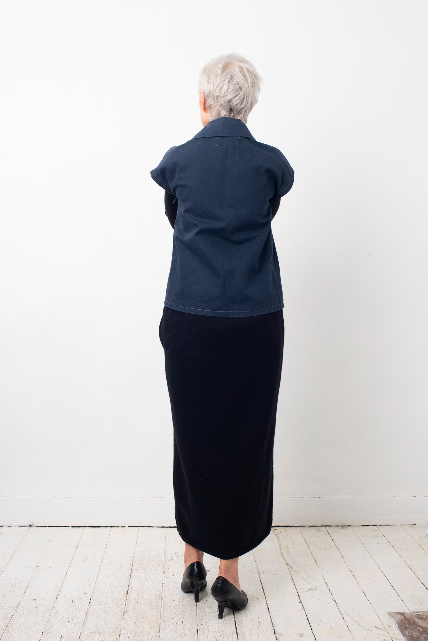 Margiela 1999 "Reproduction from a Doll's Wardrobe" blue cotton vest