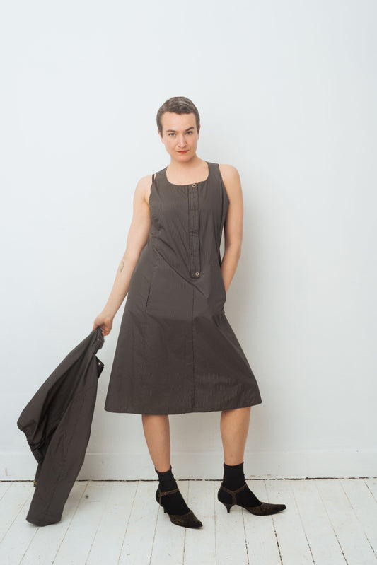 Emporio Armani 90's nylon grey A-line dress