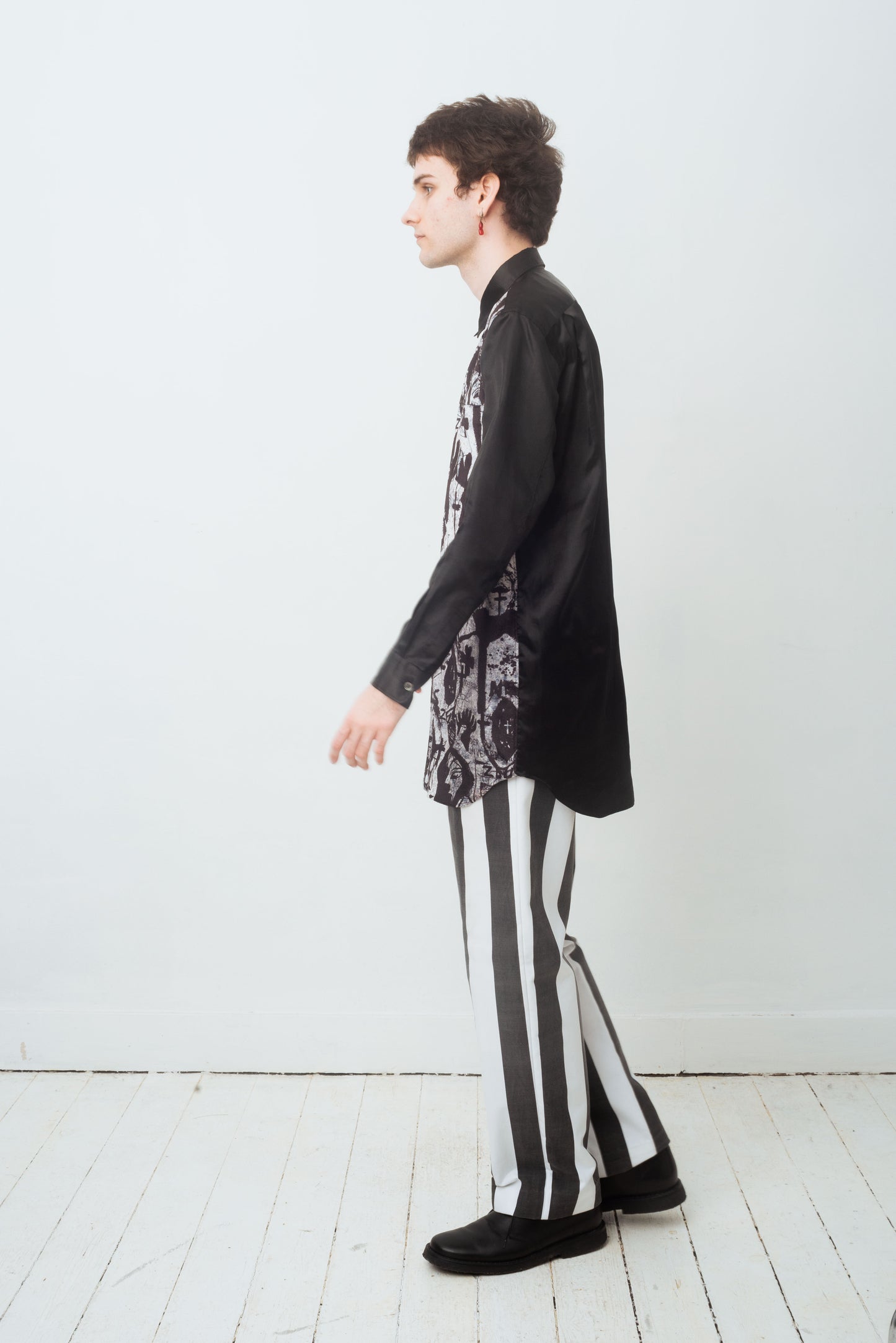 Comme des Garçons Homme Plus Fall 2019 x Jonathan Meese artist print shirt
