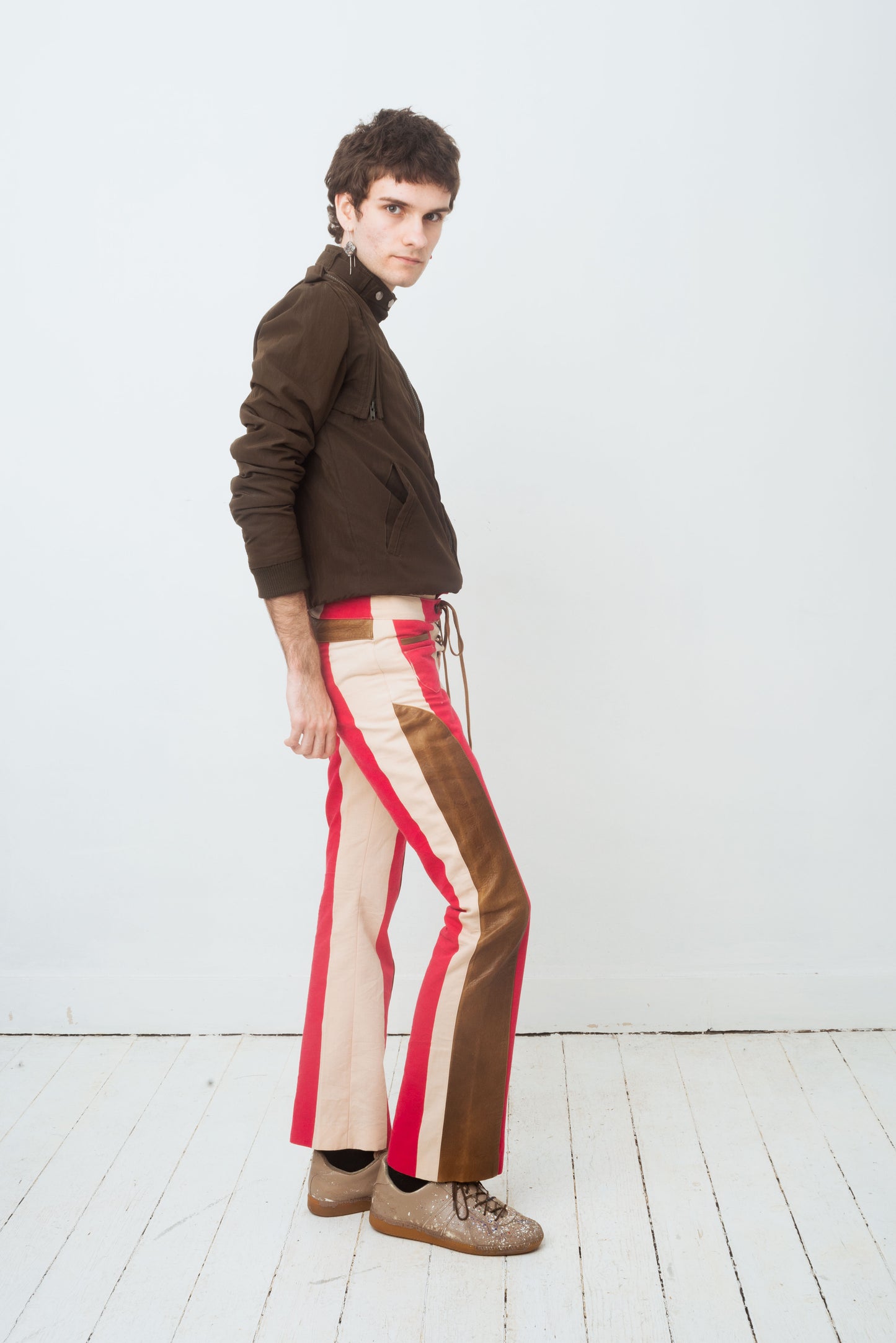 Ann Demeulemeester 2000's khaki cargo jacket with removable sleeves