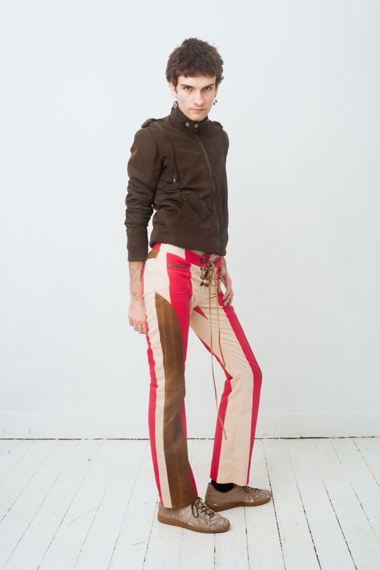 Ann Demeulemeester 2000's khaki cargo jacket with removable sleeves