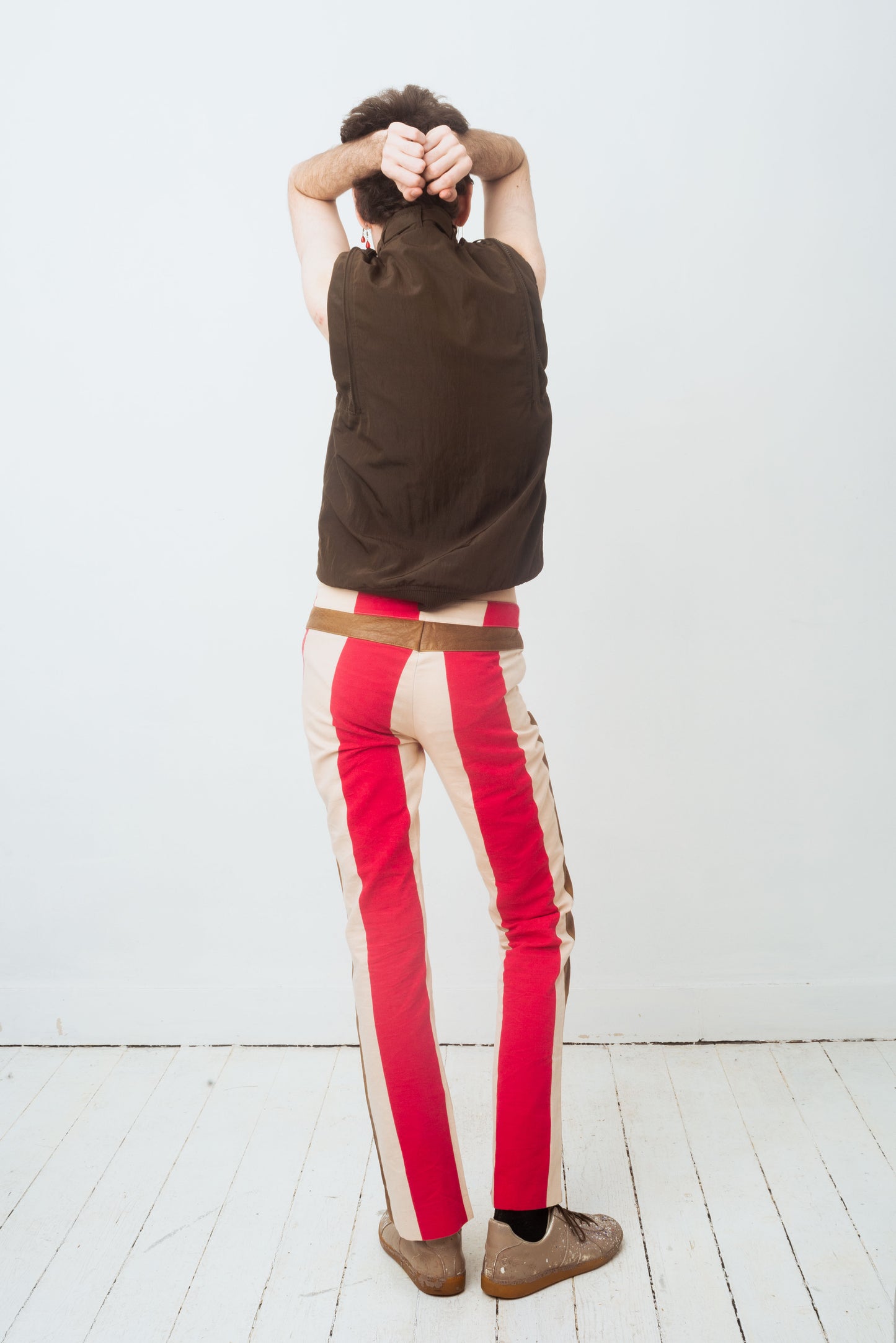 Ann Demeulemeester 2000's khaki cargo jacket with removable sleeves