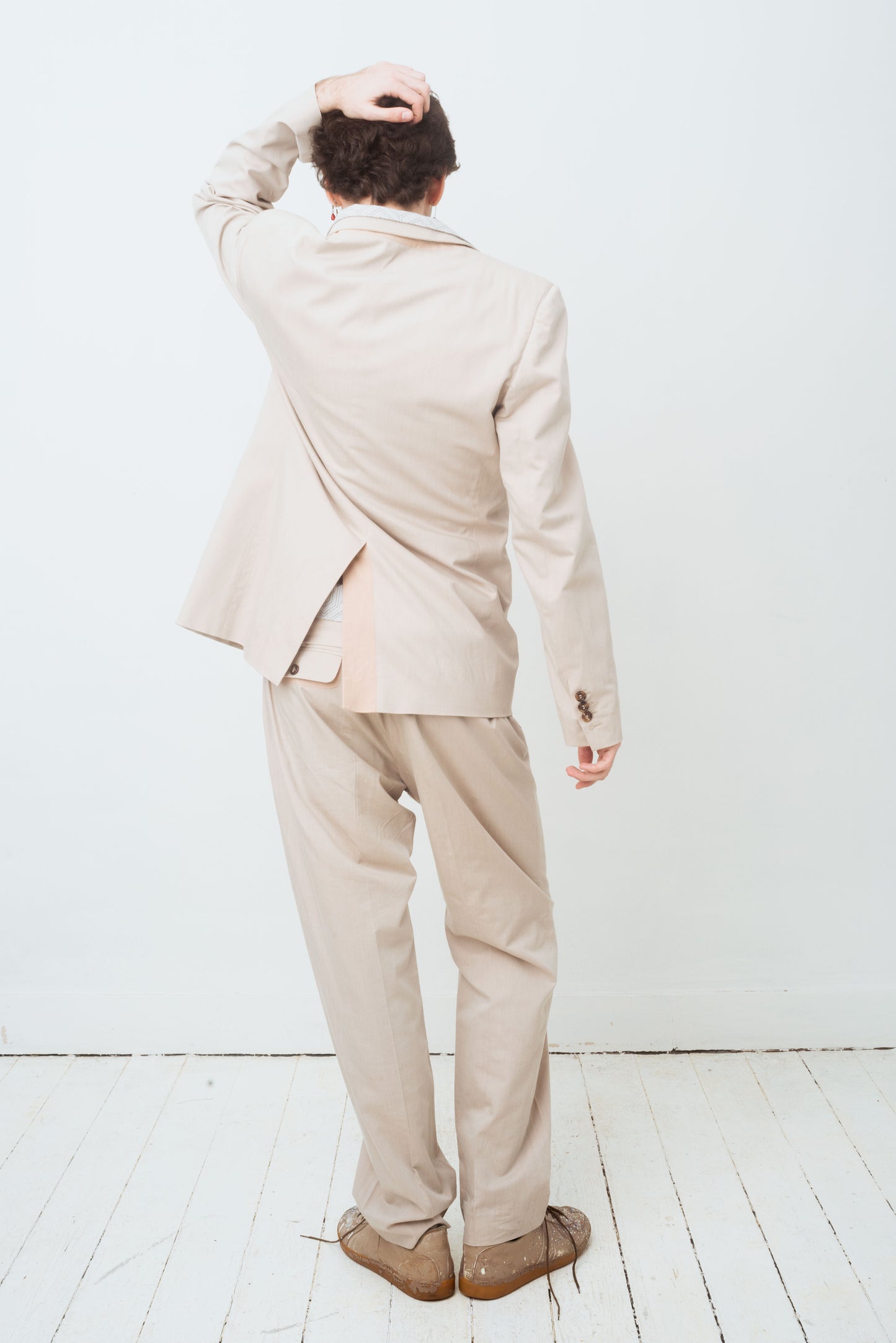 Martin Margiela SS 2013 beige suit with soft pink details
