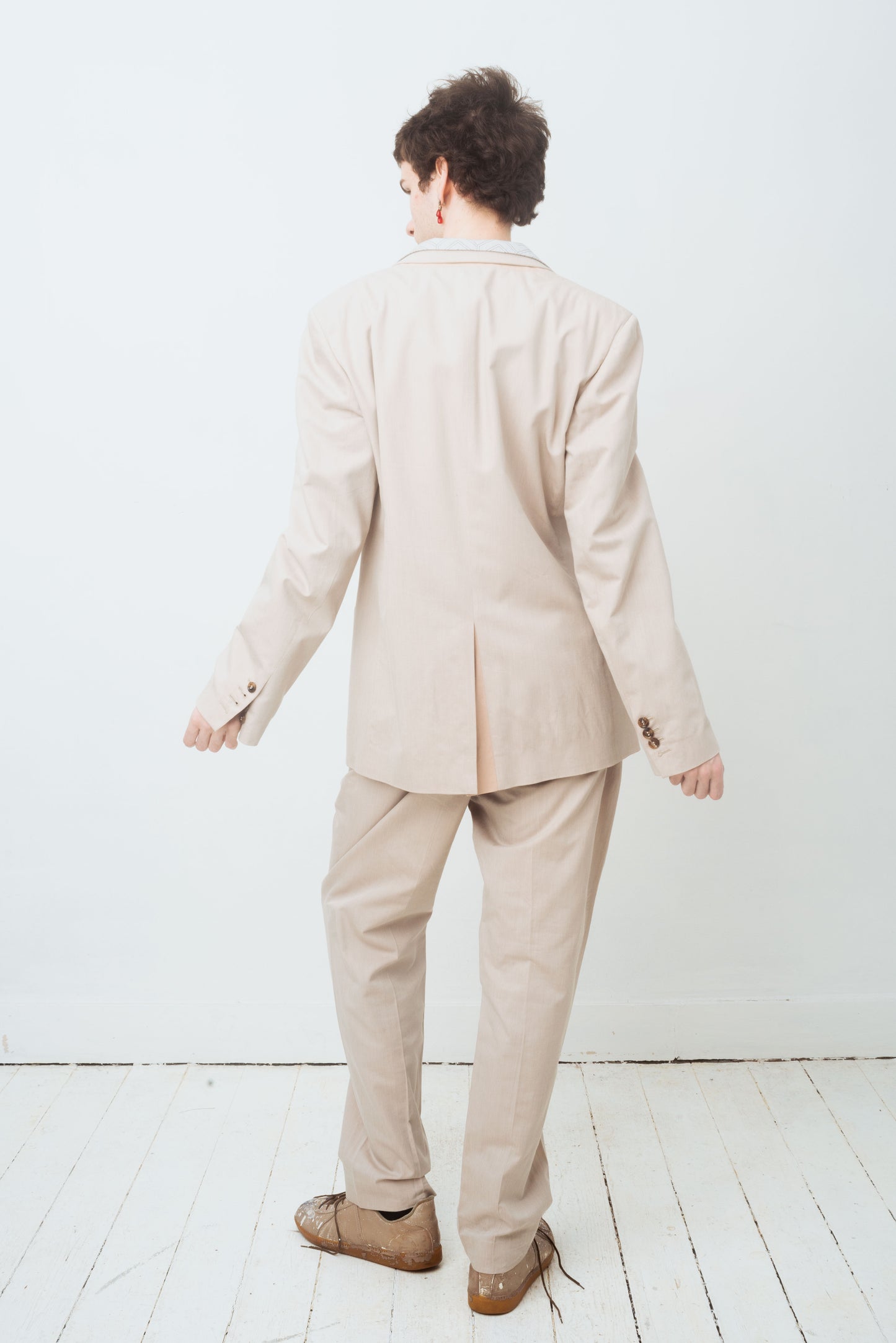 Martin Margiela SS 2013 beige suit with soft pink details