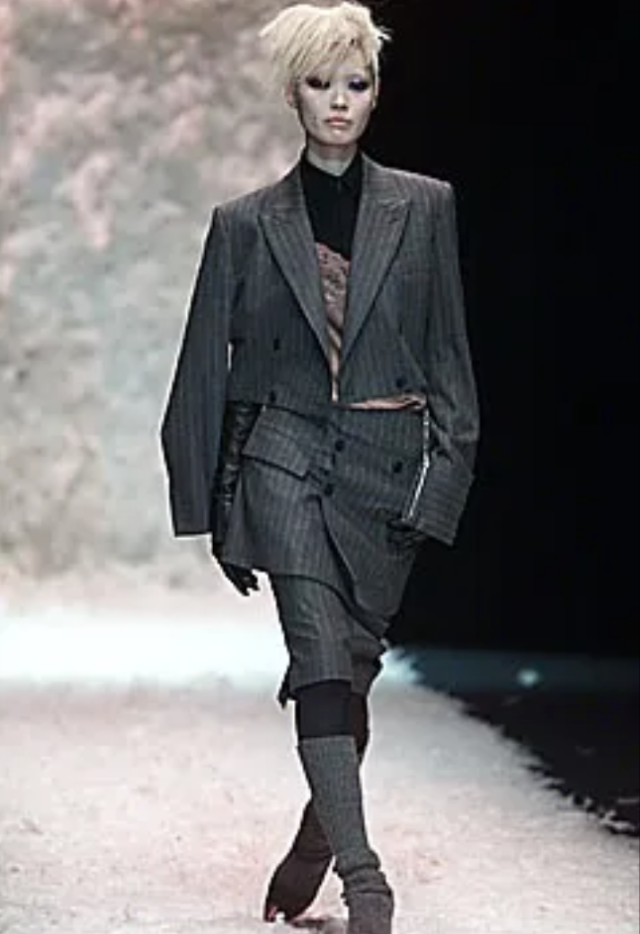 Jean Paul Gaultier Jeans FW 2001 monogram denim transformable jacket / dress with zipper