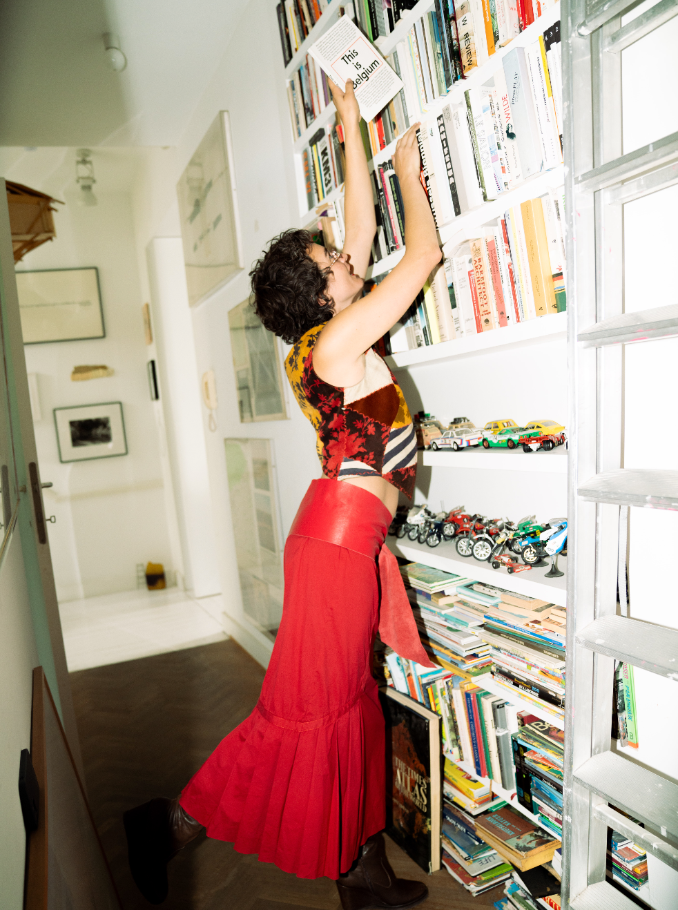 Prada 2000's nylon red maxi mermaid skirt