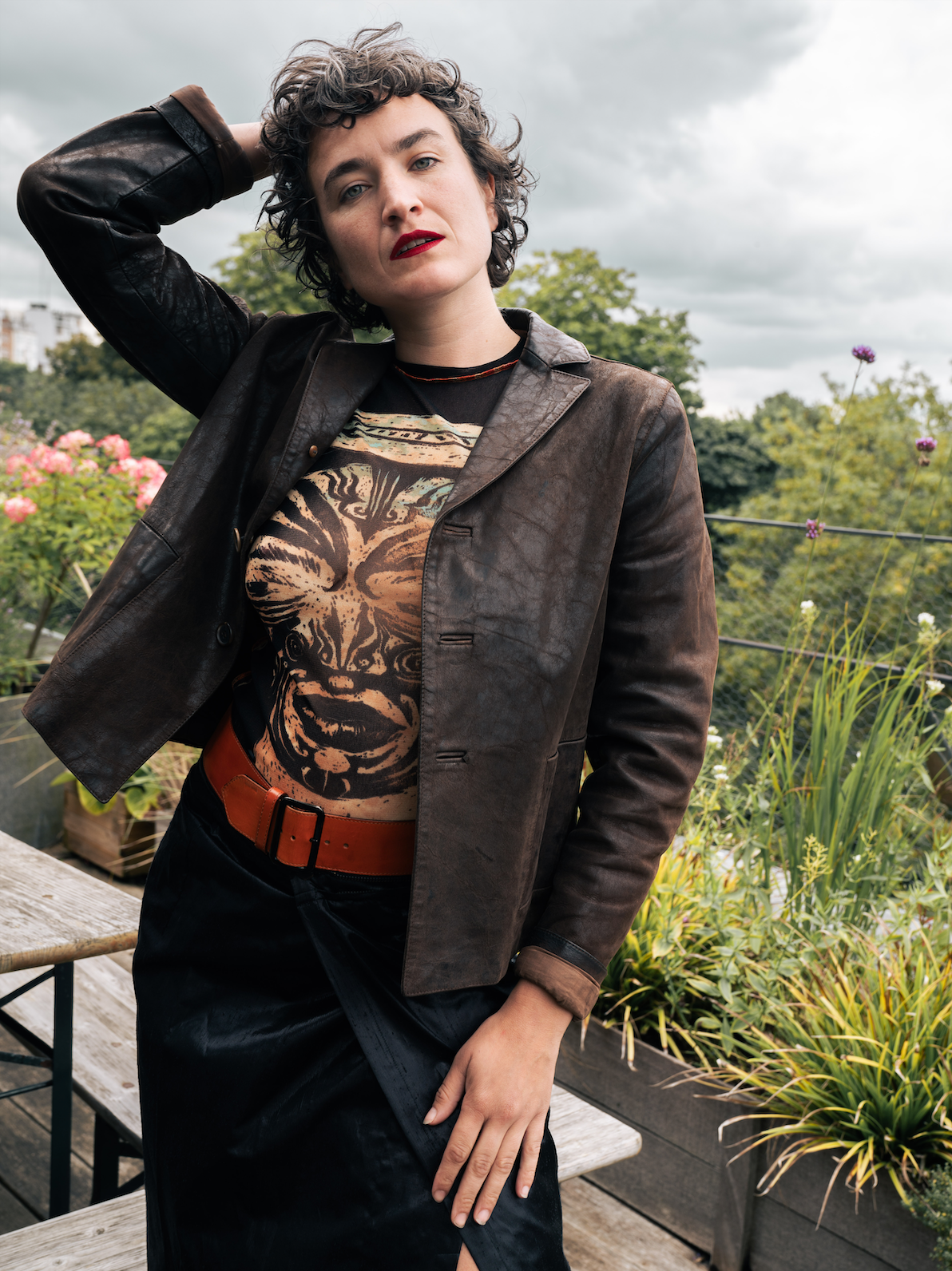 Marni 90's leather brown jacket
