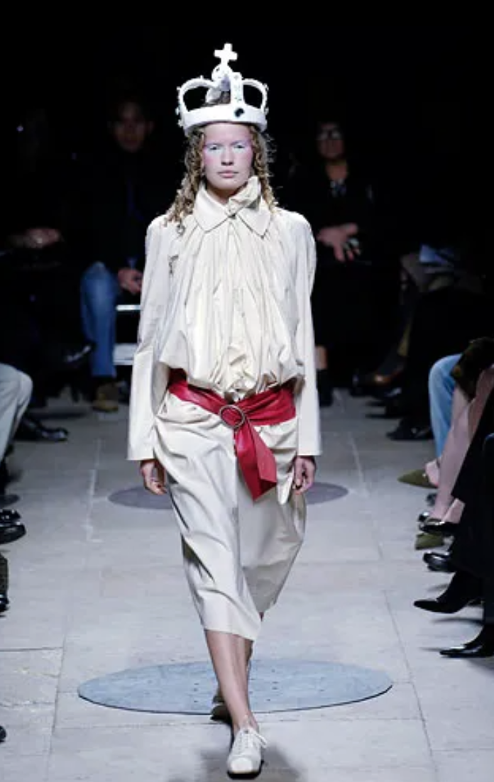 Comme des Garçons SS 2006 draped black long coat
