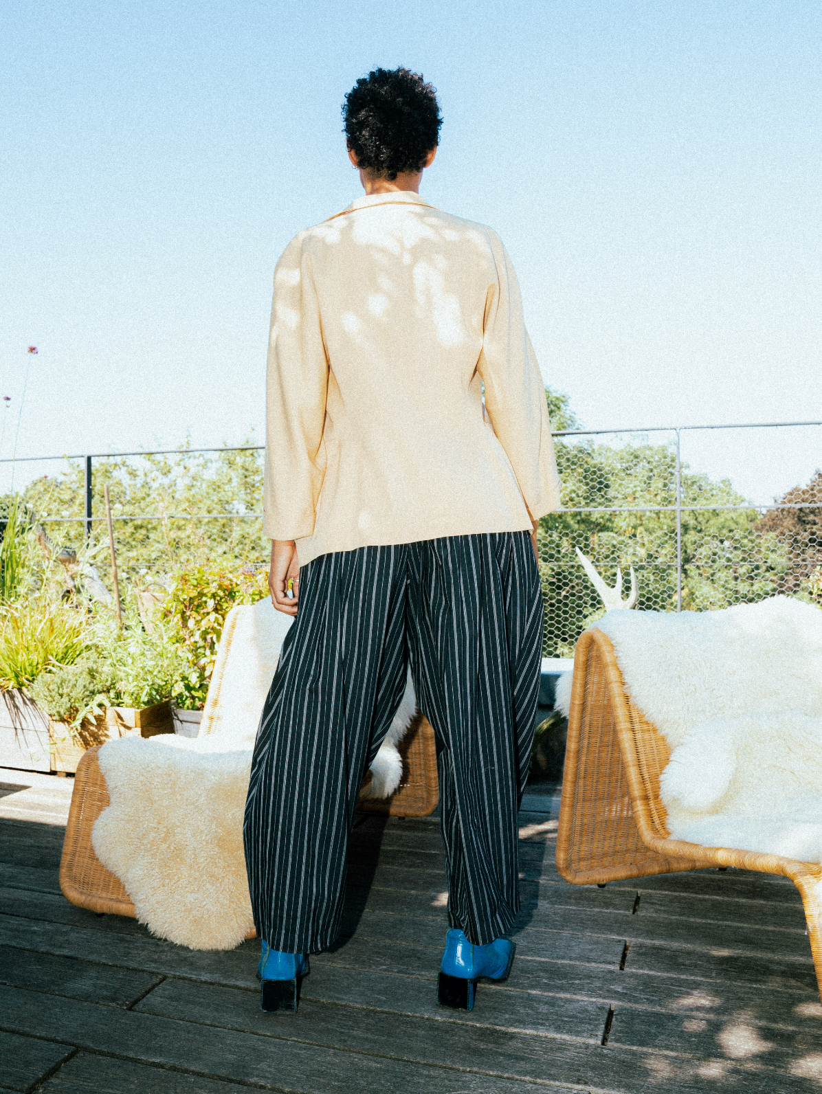 Yohji Yamamoto 2000's eggshell single breasted wool blazer