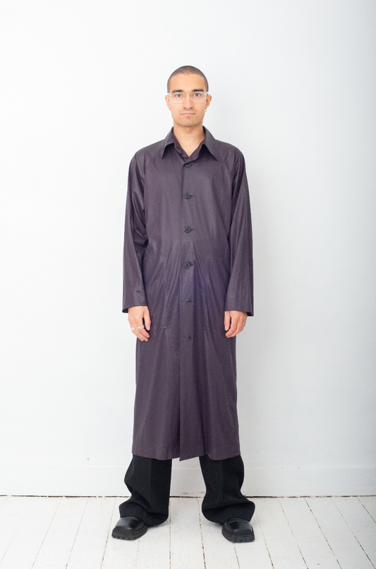 Issey Miyake Windcoat 90's plum iridescent long coat