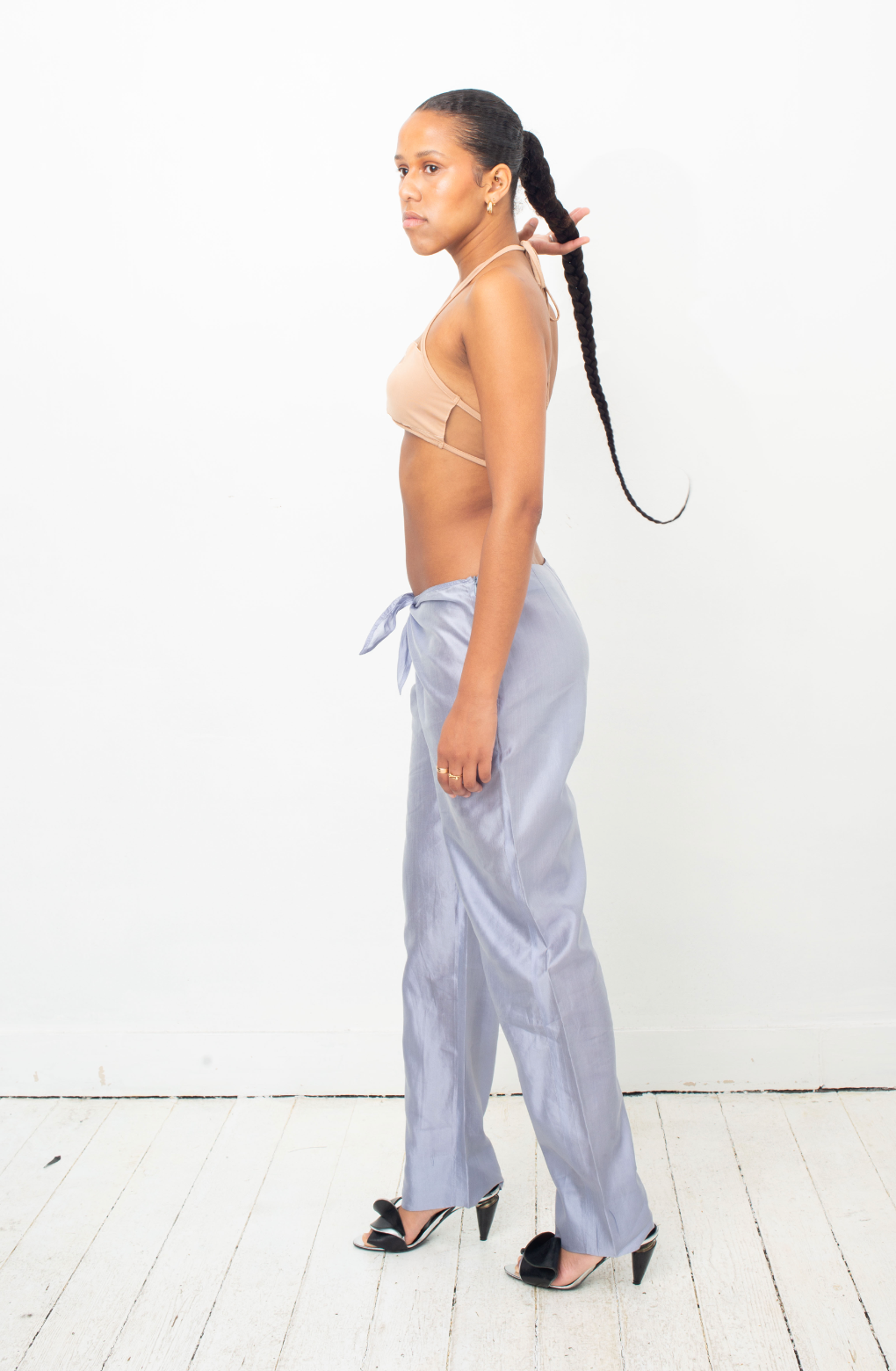 Emporio Armani SS 2000 silk lilac trousers