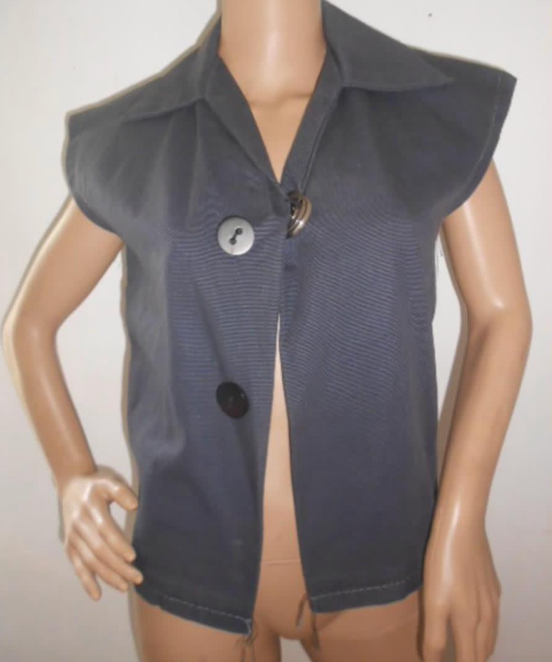 Margiela 1999 "Reproduction from a Doll's Wardrobe" blue cotton vest