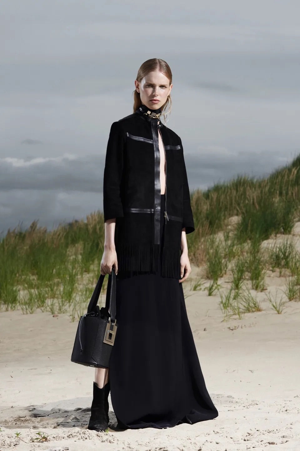 Costume National resort 2016 leather bag with metal rings