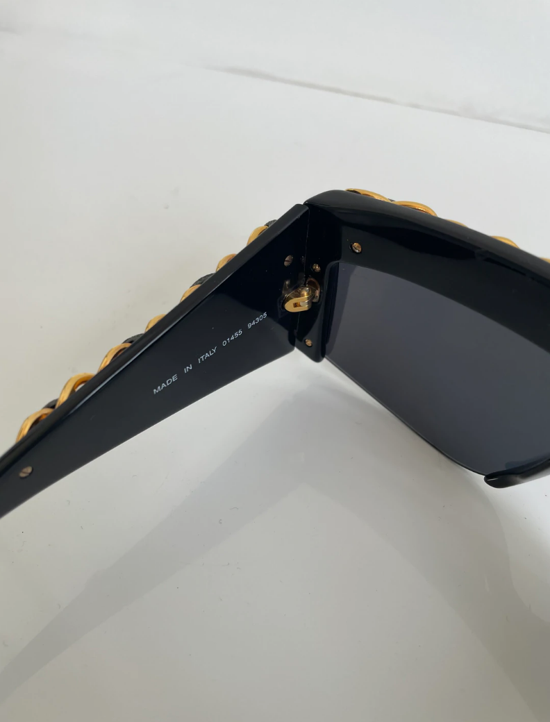 Chanel 1992 iconic gold chain sunglasses