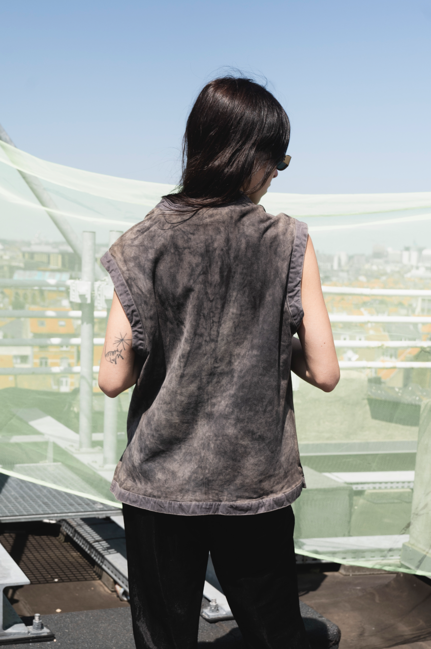 Dirk Schönberger 90's grey suede gilet