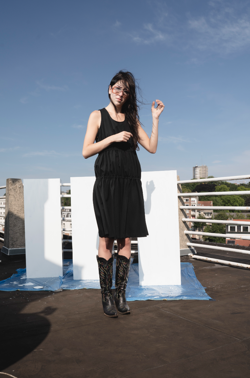 Atsuro Tayama light wool black dress