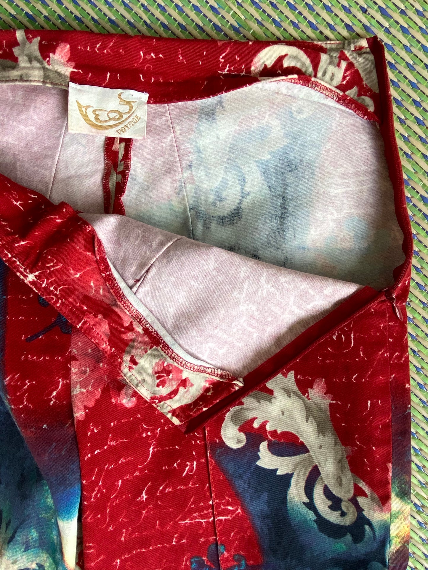 Voyage Passion Y2K stretchy cotton high waisted flared pants with floral pattern, unicorns & fairies