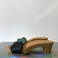 MM6 2005's wooden tabi sandals with interchangeable leather colored straps size 39