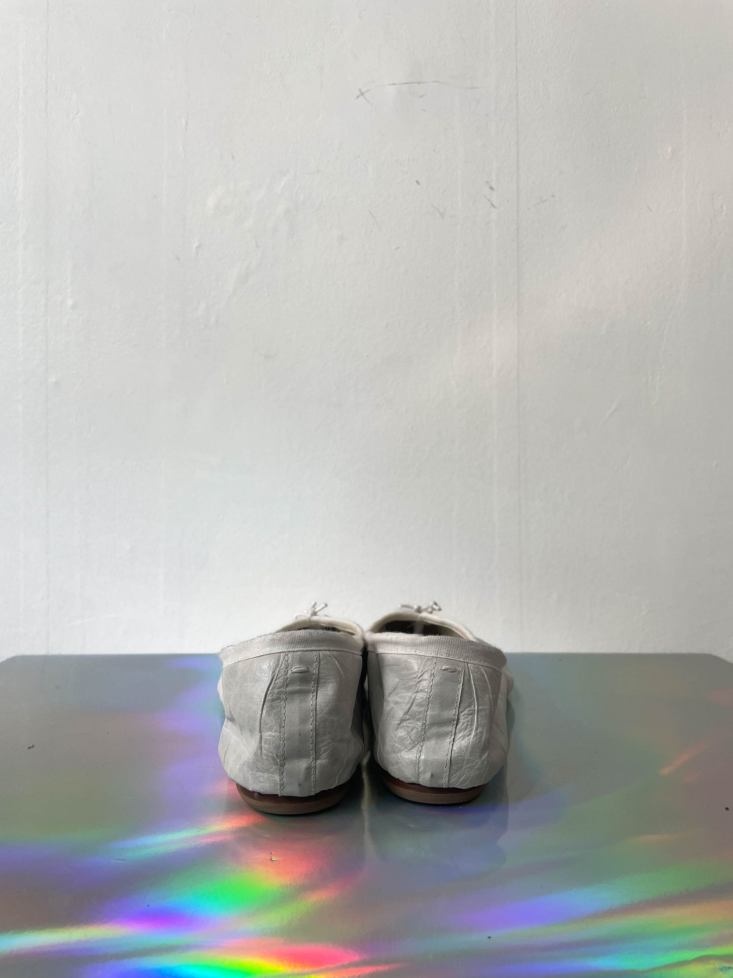 Maison Margiela 2000's paper effect leather ballerina tabis size 39
