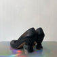 Biography by Engels and Strijbol 2000's black leather pumps with wrapped heel size 37