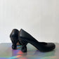 Biography by Engels and Strijbol 2000's black leather pumps with wrapped heel size 37