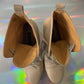 Ann Demeulemeester beige leather laced up ankle  boots size 36