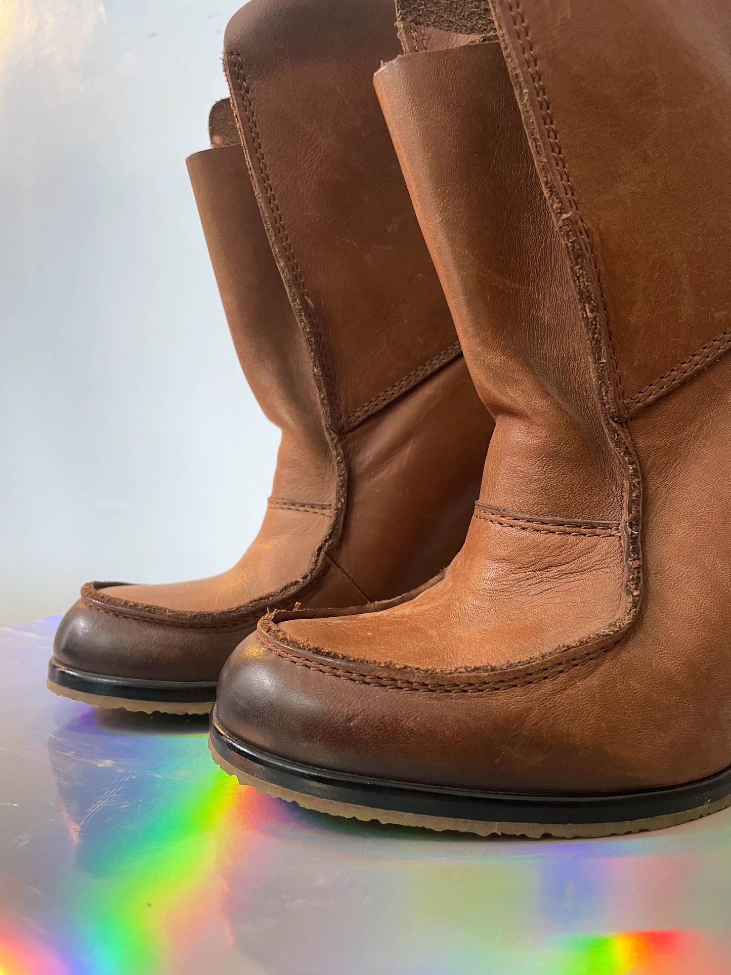Maison Margiela 2000's caramel high heels ankle boots size 36