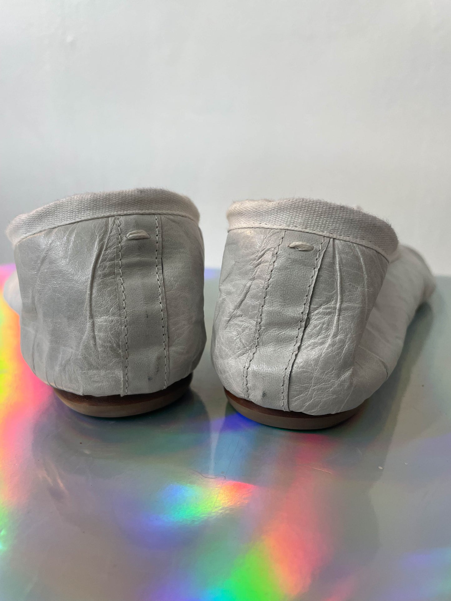 Maison Margiela 2000's paper effect leather ballerina tabis size 39