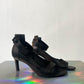 Veronique Branquinho 2000's black leather sandals with heel size 39