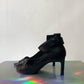 Veronique Branquinho 2000's black leather sandals with heel size 39