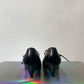 Prada 2020's black lacquered leather pumps with pointy toe and ankle strap size 36,5