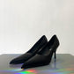 Prada 2020's black leather heels with pointy toe size 36,5