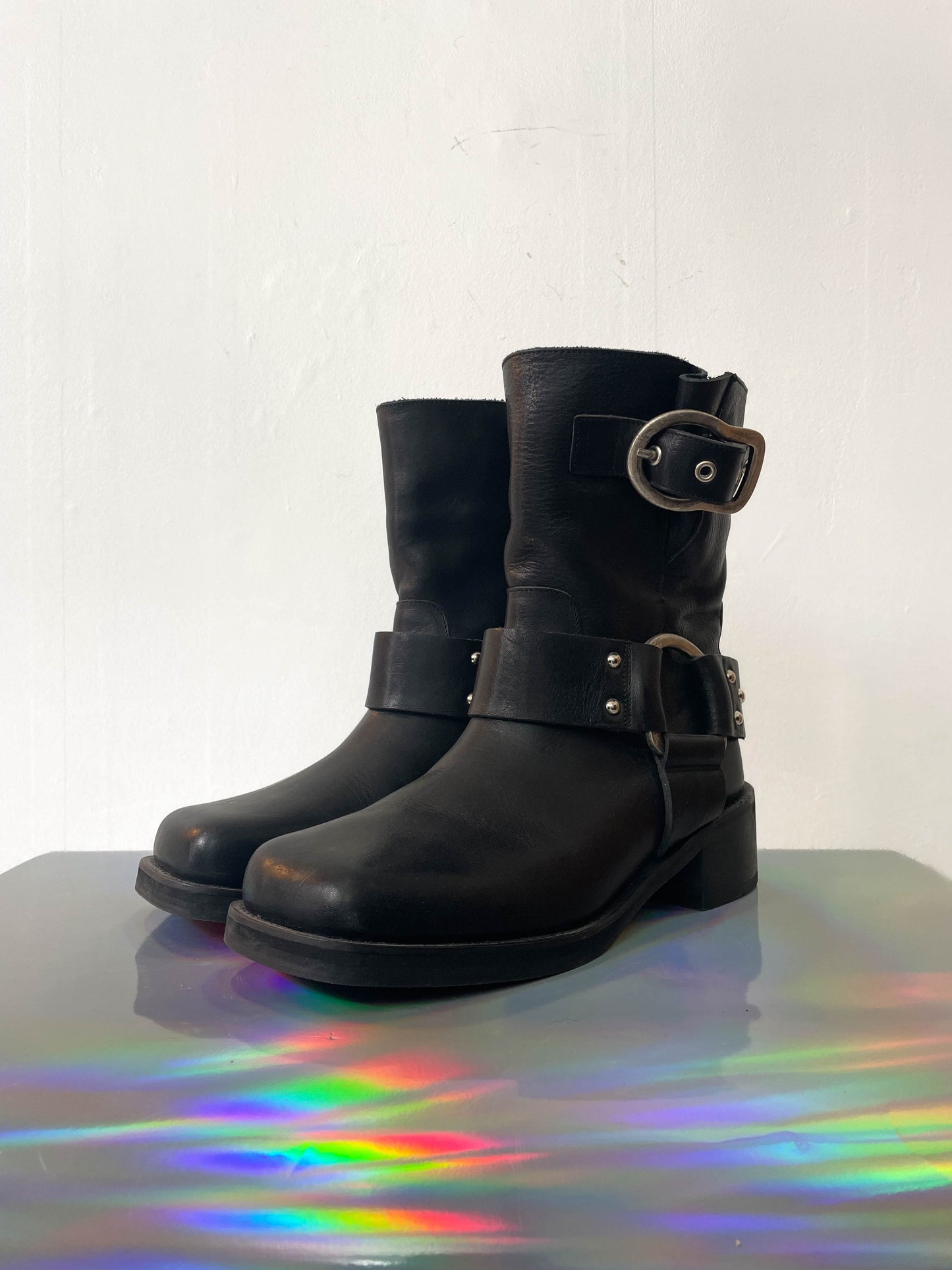 Dorothée Schumacher 2015's black leather biker boots size 40