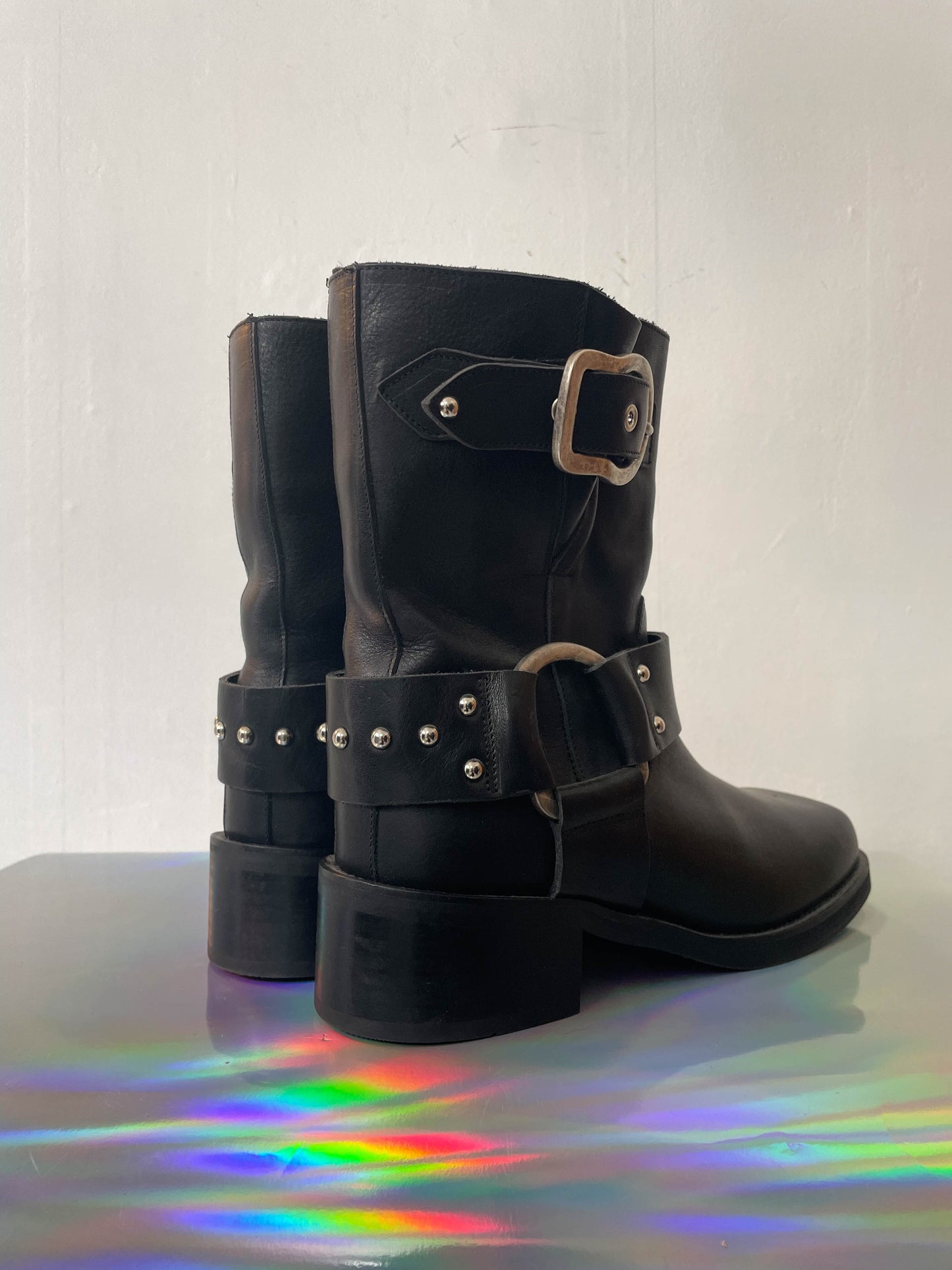 Dorothée Schumacher 2015's black leather biker boots size 40