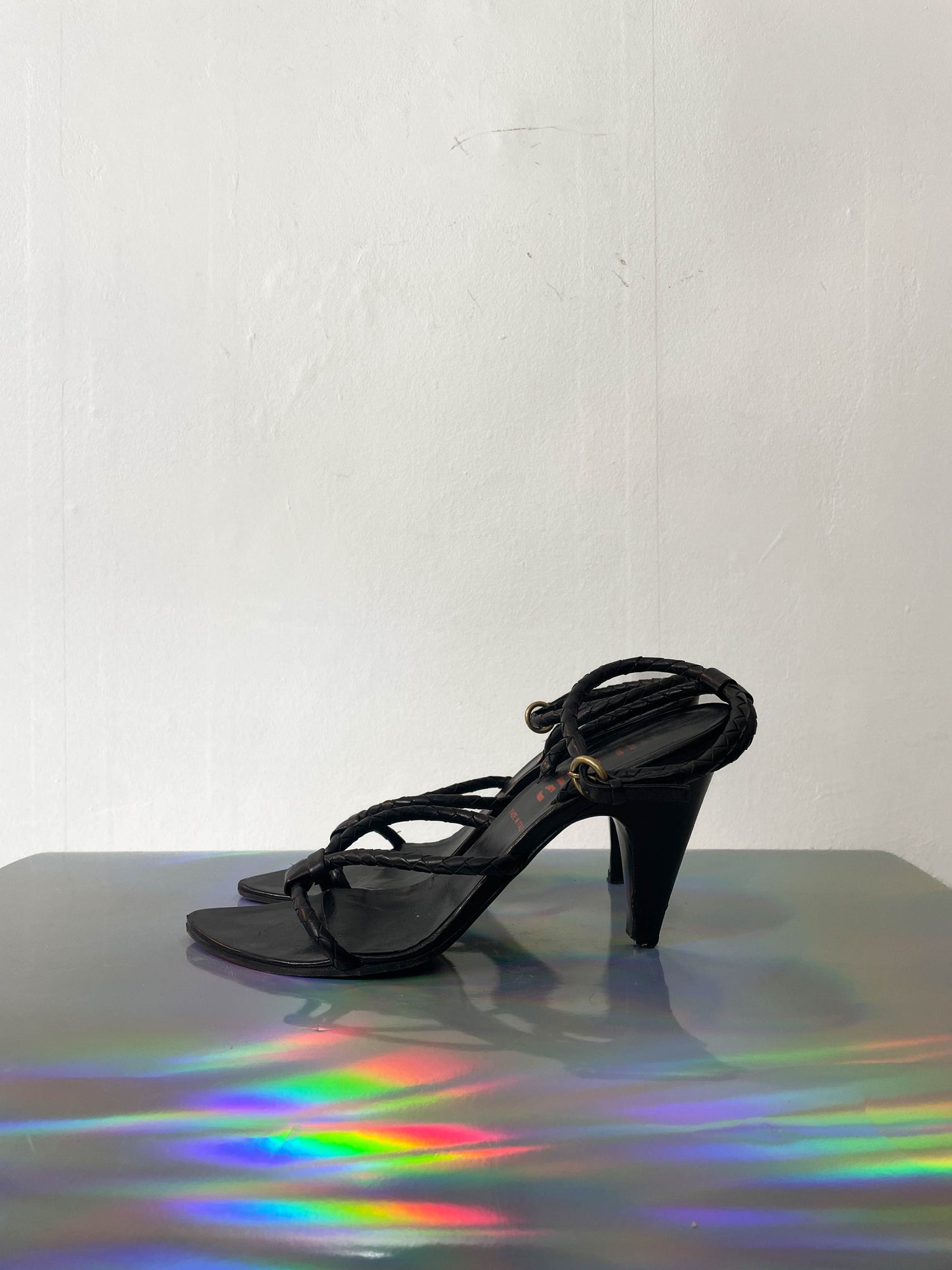 Miu Miu 2000's black braided sandals size 39