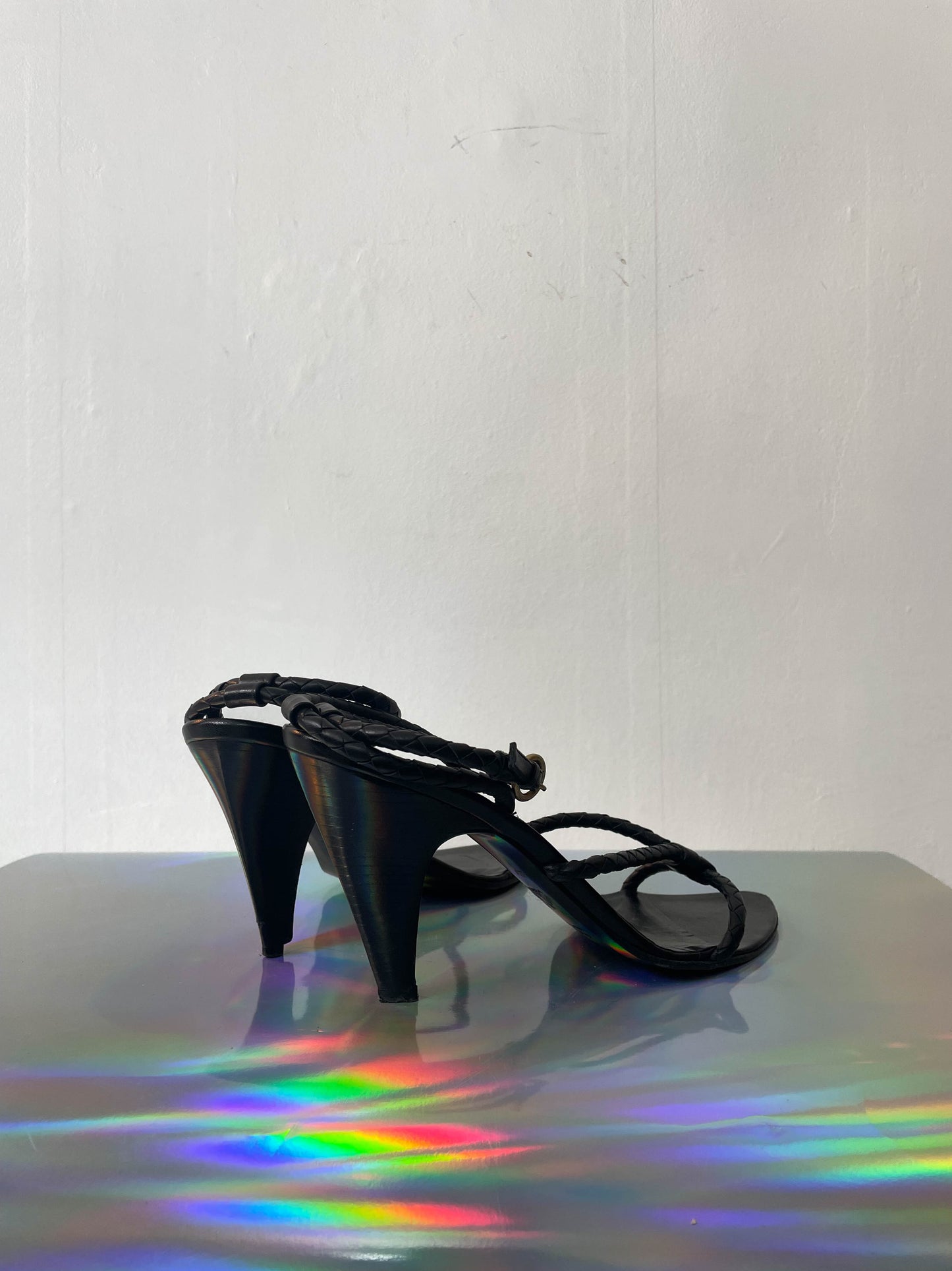 Miu Miu 2000's black braided sandals size 39