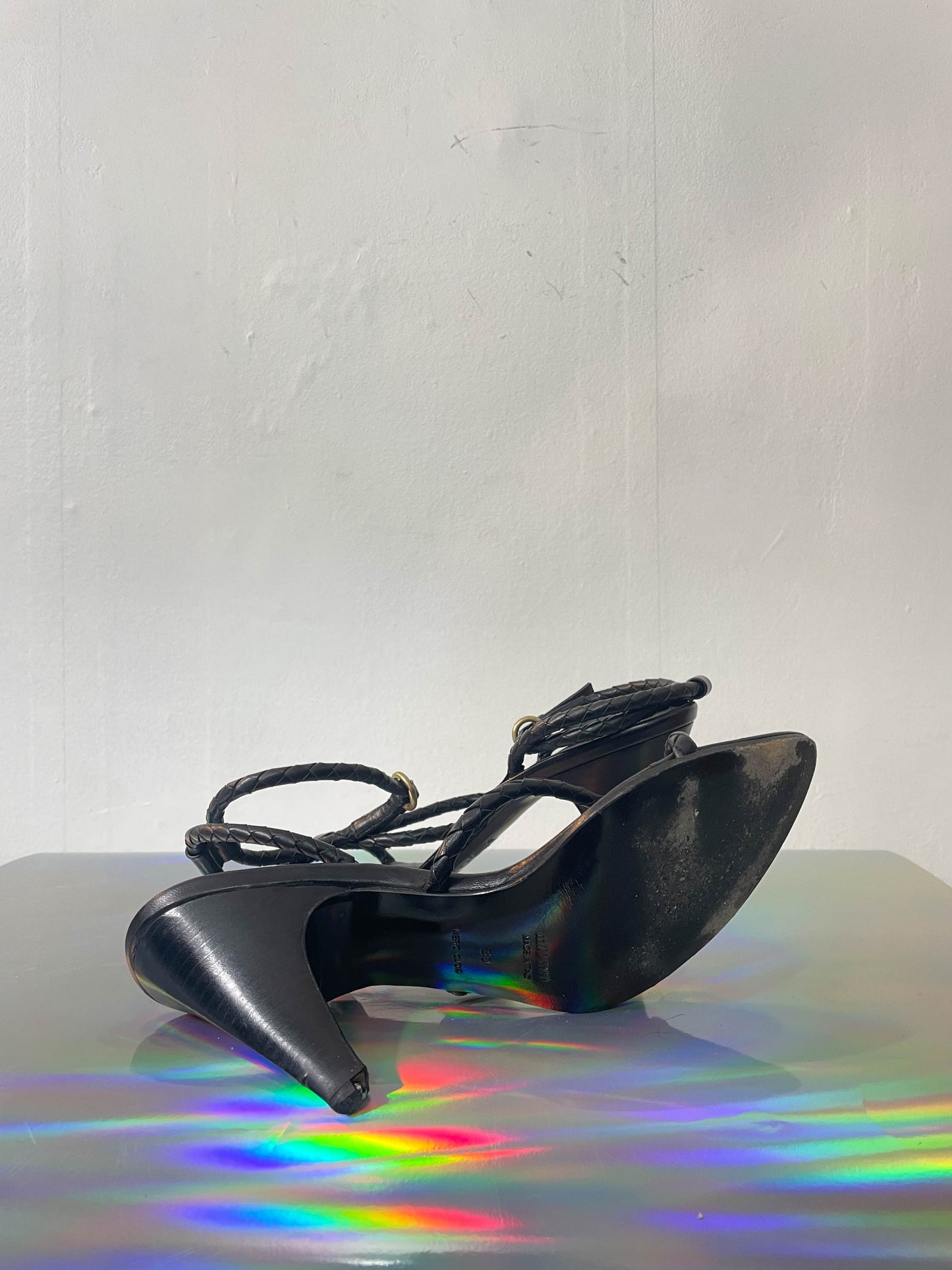 Miu Miu 2000's black braided sandals size 39