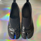MM6 2000's black vinyl tabi sneakers size 39