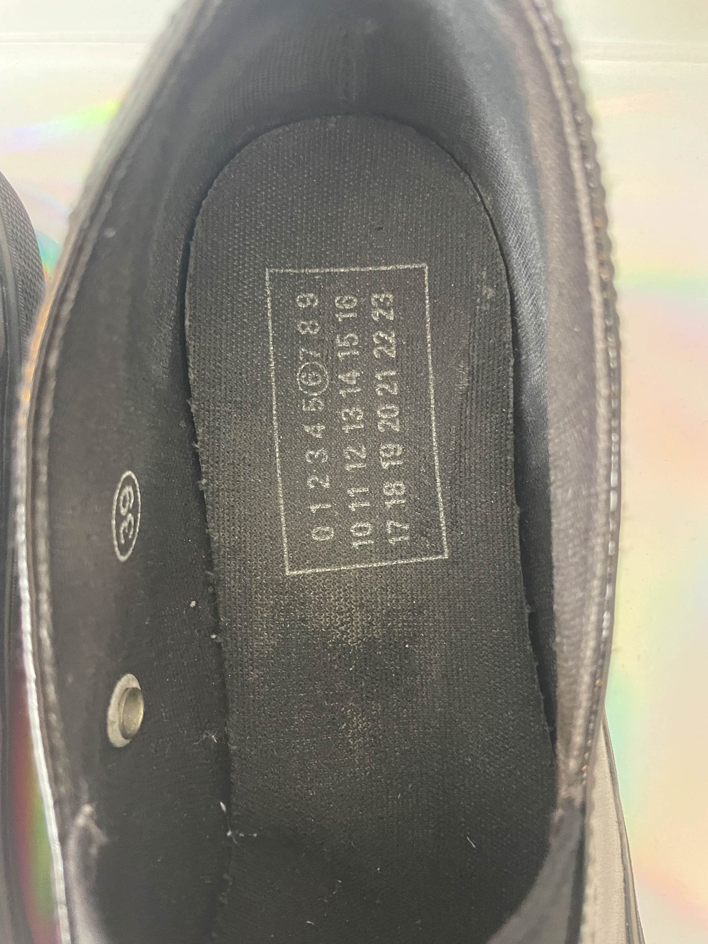 MM6 2000's black vinyl tabi sneakers size 39