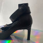 Veronique Branquinho 2000's black leather sandals with heel size 39