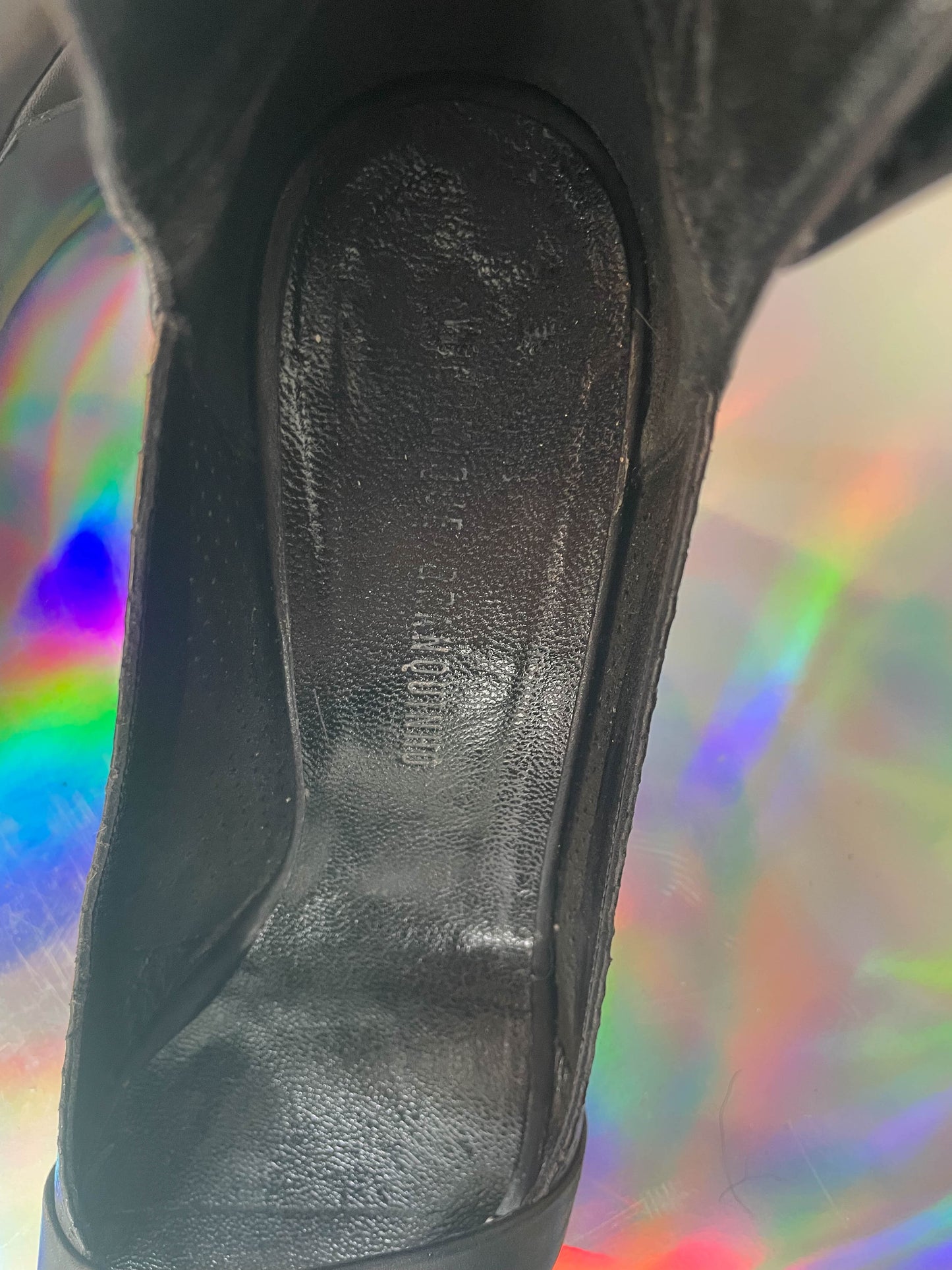 Veronique Branquinho 2000's black leather sandals with heel size 39