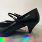 Prada 2020's black lacquered leather pumps with pointy toe and ankle strap size 36,5
