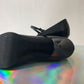 Prada 2020's black lacquered leather pumps with pointy toe and ankle strap size 36,5