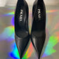 Prada 2020's black leather heels with pointy toe size 36,5
