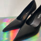 Prada 2020's black leather heels with pointy toe size 36,5