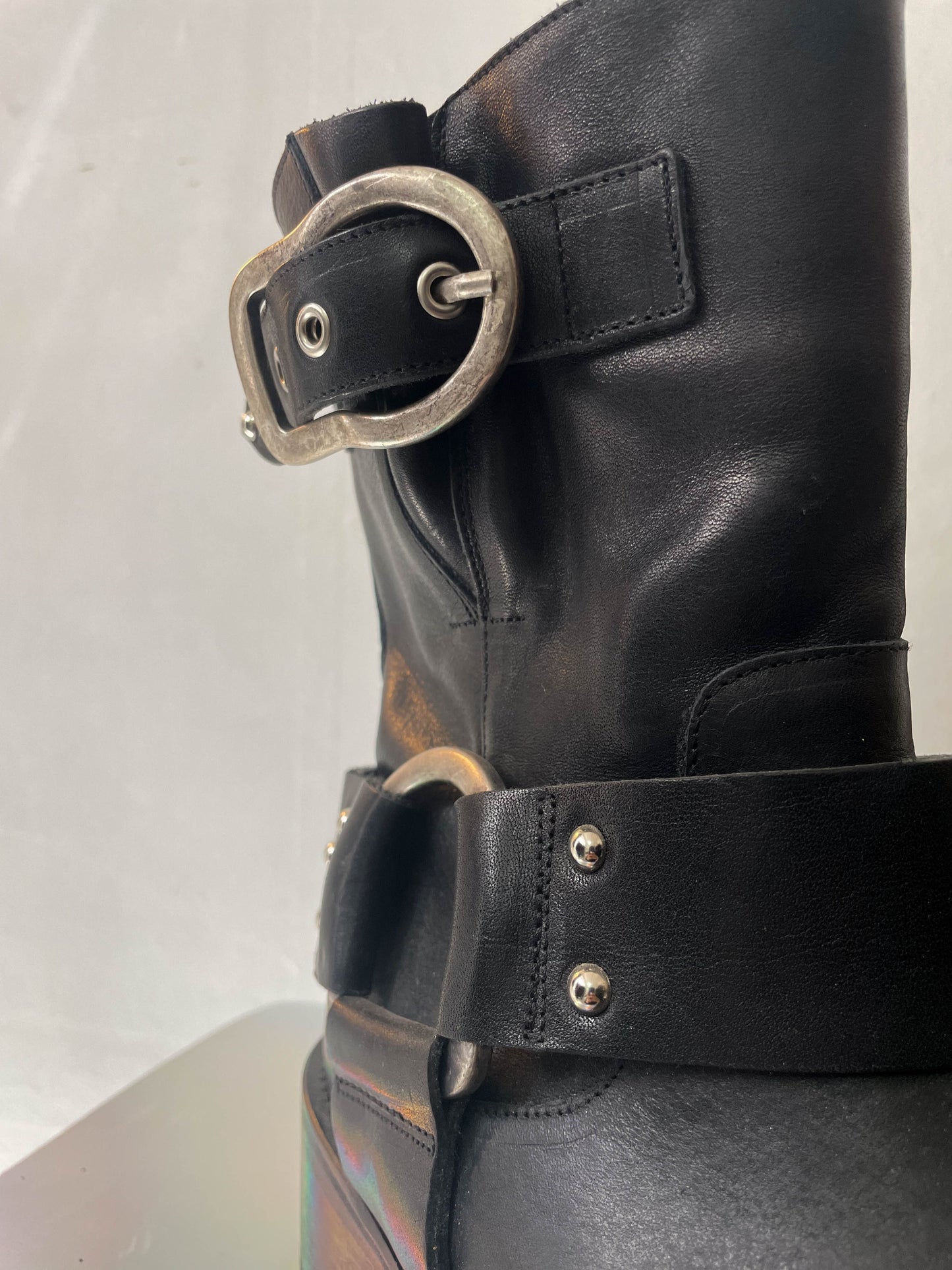 Dorothée Schumacher 2015's black leather biker boots size 40