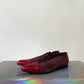 Ozbek 90's two-toned red suede loafers with zipper size 37