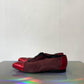 Ozbek 90's two-toned red suede loafers with zipper size 37