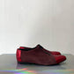 Ozbek 90's two-toned red suede loafers with zipper size 37